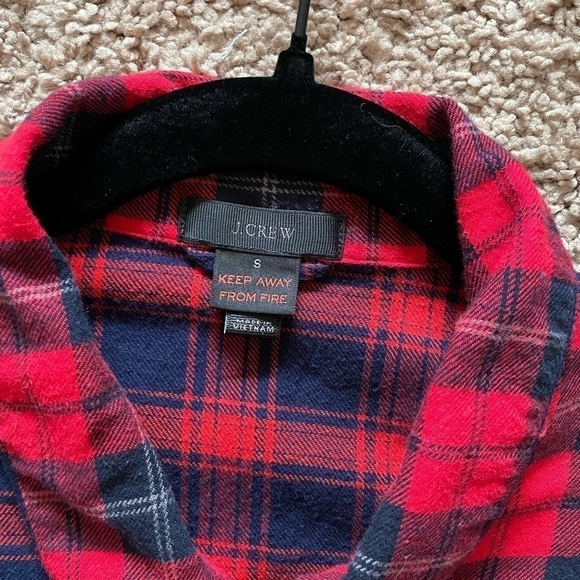 J. Crew Mixed Plaid Flannel Pajama Shirt | S - Picture 7 of 7